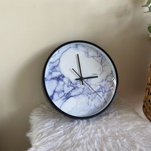 Black and White Marble Wall Clock